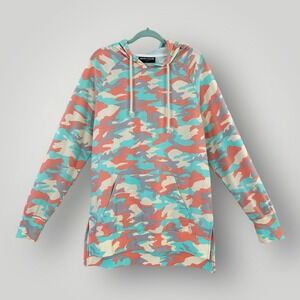 Denim House Hoodie Sweatshirt Women's M Multicolor Camo‎ Drawstring Pullover